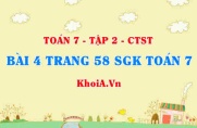 Bài 4 trang 58 SGK Toán 7 tập 2 Chân trời sáng tạo